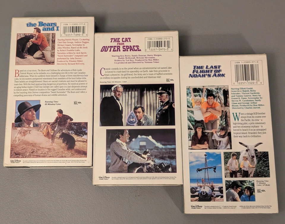 Disney Family VHS Lot - Bears & I / Cat Outer Space / Last Flight Noah's Ark - Image 2 of 4