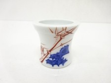 7789792: JAPANESE COLLECTIBLE / KYO-YAKI WARE / SOMEZUKE AKAE (RED GLAZE) / LID
