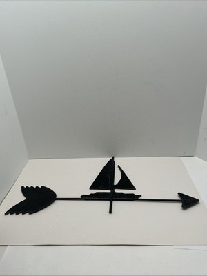 Handmade Metal Sailboat Weather Vane top part only