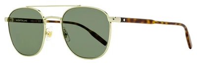 Gafas de sol Montblanc redondeadas cuadradas MB0114S 003 doradas/habana 54 mm - Imagen 1 de 3