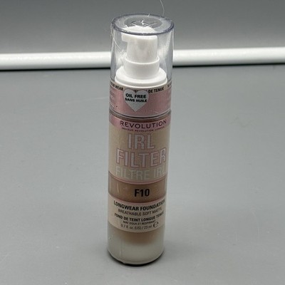 Makeup Revolution IRL Filter Longwear Foundation Breathable Soft Matte F10