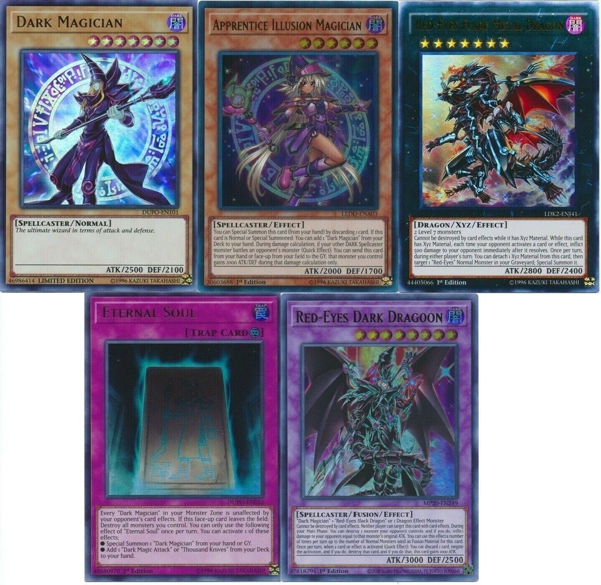 Yugioh Complete Dark Magician Deck! Red-Eyes Dragoon Illusion Ch **HOT** +  Bonus | eBay