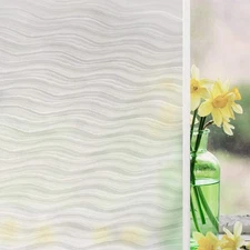 WPCTEV Window Film Non Adhesive Frosted Film Privacy Window Sticker Self Stat...