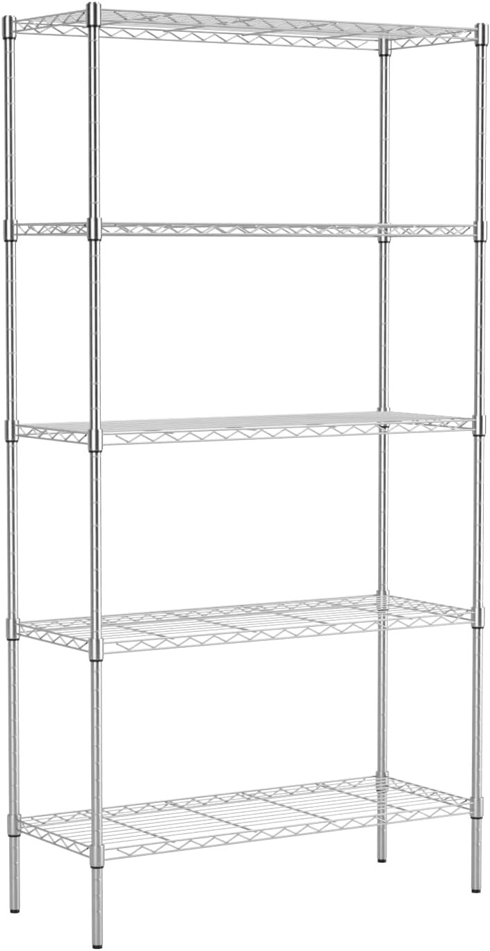 5-Tier Heavy Duty Metal Garage Shelving Unit Adjustable Storage Rack