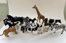 Vintage Lot 15 Zoo Safari Farm Animals  Giraffe Horses Cow Zebra Panda