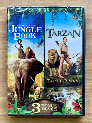 DVD ~ Jungle Book & Tarzan + Extras ~ Color ~ FS ~ NR ~ 5 Hrs. +- ~ 2016 ~ ! !