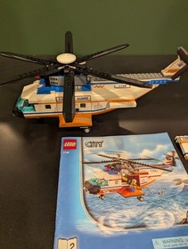 LEGO CITY: Coast Guard Helicopter & Life Raft (7738)&mdash;99% complete, Manual/No Box