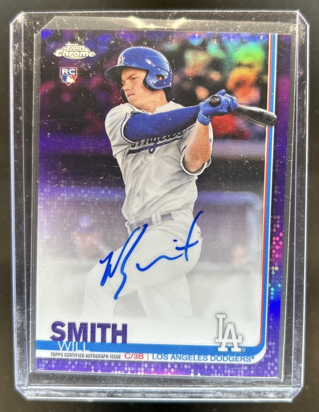 2019 Topps Chrome Will Smith Rookie Auto RC Purple Refractor #/250 Dodgers