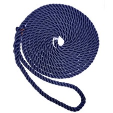 New England Ropes 3/8" X 25' Premium Nylon 3 Strand Dock Line - Navy Blue NE