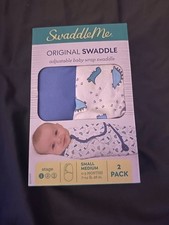 SwaddleMe Blue/ White Baby Swaddle Blanket