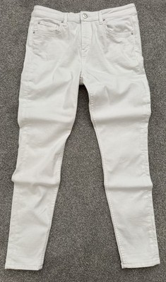 The Ivy M&S Skinny Jeans Women White Size 12 Stretch Fabric Regular NWOT