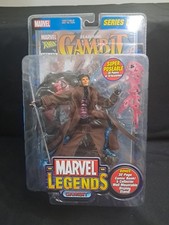 TOY BIZ MARVEL LEGENDS SERIES IV 4 GAMBIT with COMIC BOOK & DISPLAY STAND  -A