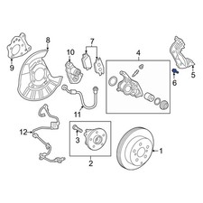 For Toyota Camry 02-26 Toyota 9008010067 Disc Brake Caliper Anchor Plate Bolt