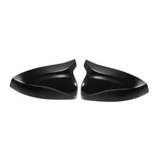  Pair Car Rear View Driver Passenger Side Mirror Cover Cap Replacement Gloss 