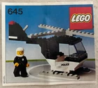 Vintage Legoland #645 Police Helicopter Complete. Near Mint!! With Manual