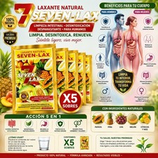Desparasitante Laxante 7 Pepas - Seven Lax Limpia El Intestino Kit 5 Sachets