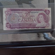 1974 canadian 2 dollar bill Note Currency Money