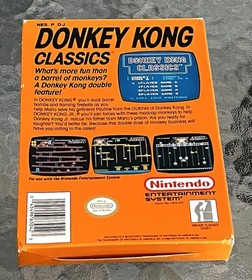 Donkey Kong Classics Box/Manual/Game-Nintendo NES 1988 Tested/Works *Authentic*