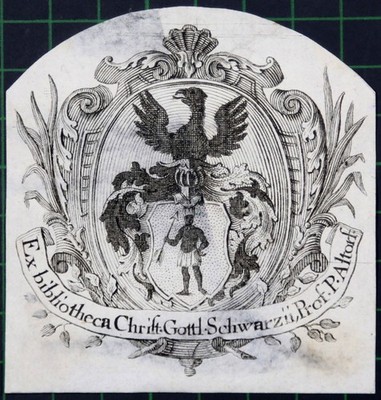Exlibris Ex libris um 1720. - Christian Gottlieb Schwarz