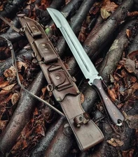 CUSTOM HANDMADE D2 TOOL STEEL HUNTING MACHETE SWORD CAMPING SWORD