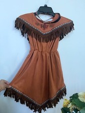 Girls ages 7-9. Native American Costume Kids Dress Outfit. School /Halloween.
