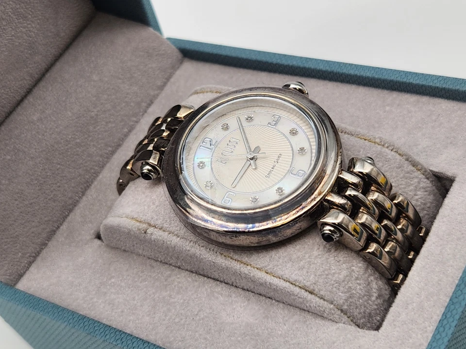 Ecclissi Women 33250 Sterling Silver MOP Dial Round Quartz Analog Watch 34mm NOS - Image 4 of 4