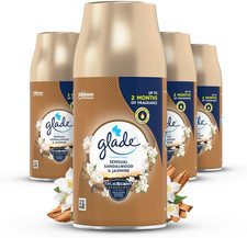Glade Automatic Air Freshener Refills, Sandalwood & Jasmine, 4 x 269ml Pack