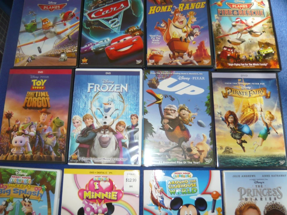 Disney DVD Лот из 12 Автомобилей Самолетов Замороженный Домашний Ассортимент ВВЕРХ и т.д...... Б/У - Изображение 3 из 4