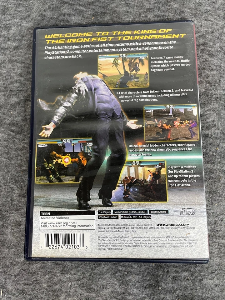 Tekken Tag Tournament PlayStation 2 PS2 Complete CIB Greatest Hits Fighting Game - Image 2 of 4