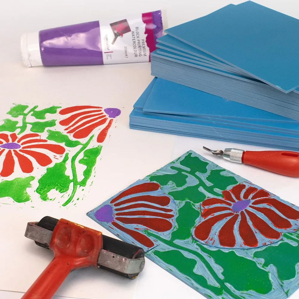 Specialist Crafts Lino Blocks A5 (210x148mm) Printmaking Easy Cut P147A