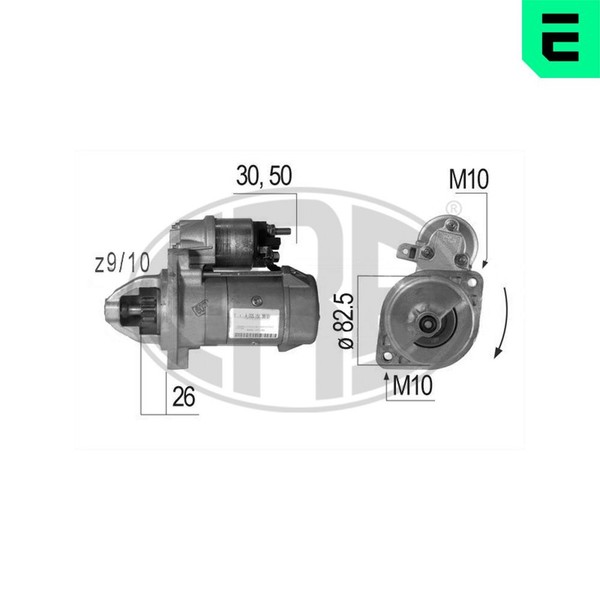 Anlasser Starter ERA 220060A FüR C124 W124 Mercedes S124 T1 W201 T2 TN 190 12V 2-image
