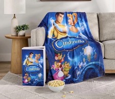 Disney Cinderella VHS Boxed Silk Touch Throw Blanket 50" 70"