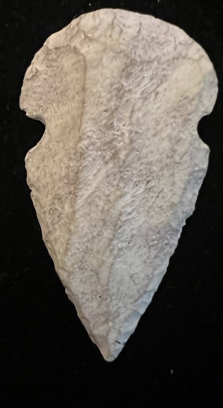 Arrowhead White Stone 1” Wide 1-1/2 Inches Long Unknown Original