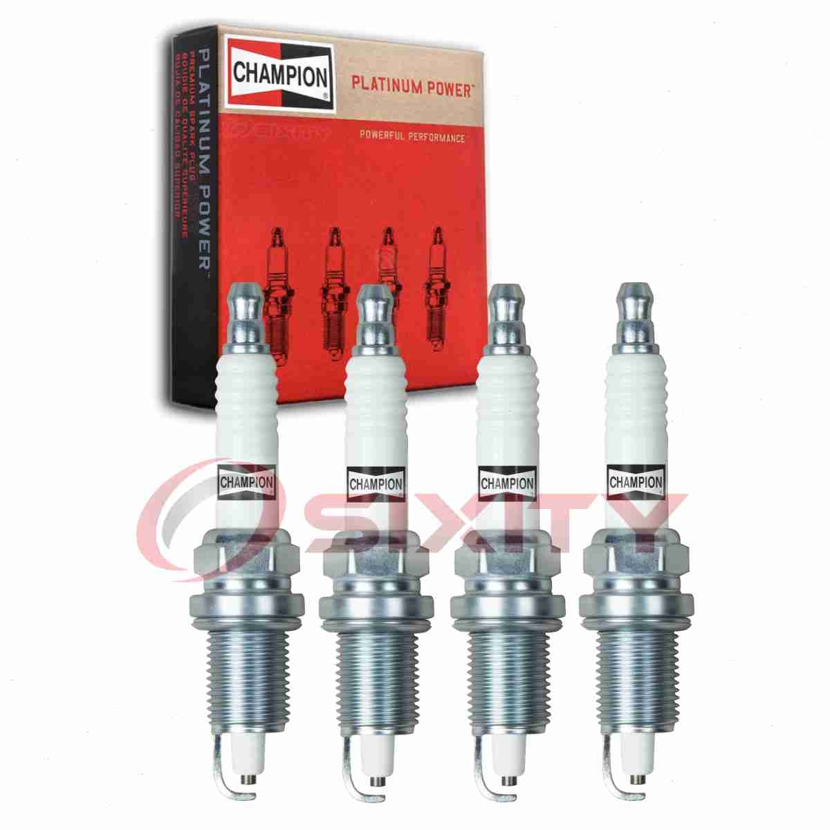 4 pc Champion Platinum Spark Plugs for 1984-1985 Jeep Cherokee 2.5L L4 on