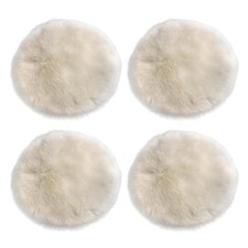 Pack 4 Sofa Seat Pads 30cm/12inch Round Pad Fleece Floor