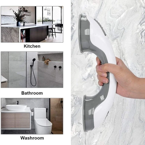 2Pack Shower Grab Bar 12"Showers Suction Bar Handle Bathroom Safety Grip Handle - Picture 5 of 19