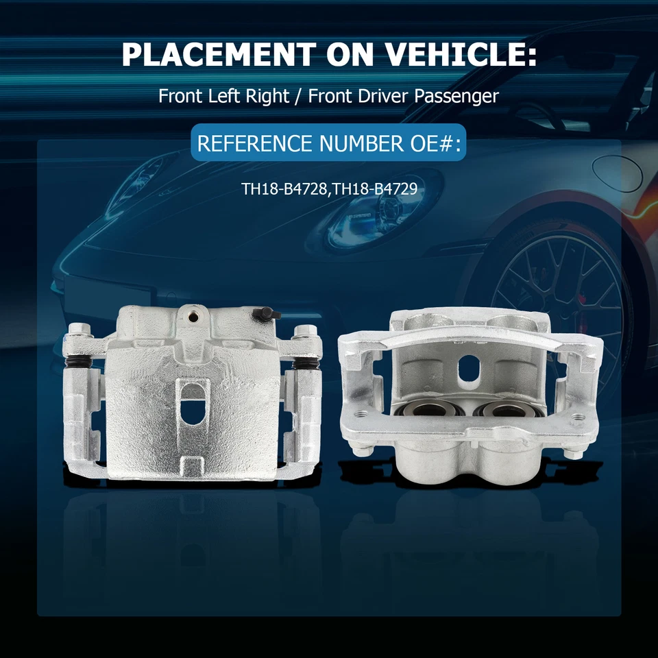 Juego de pares de pinzas de freno traseras chapadas en zinc para Chevrolet Suburban 2500 2000-13 Foto 3 de 4