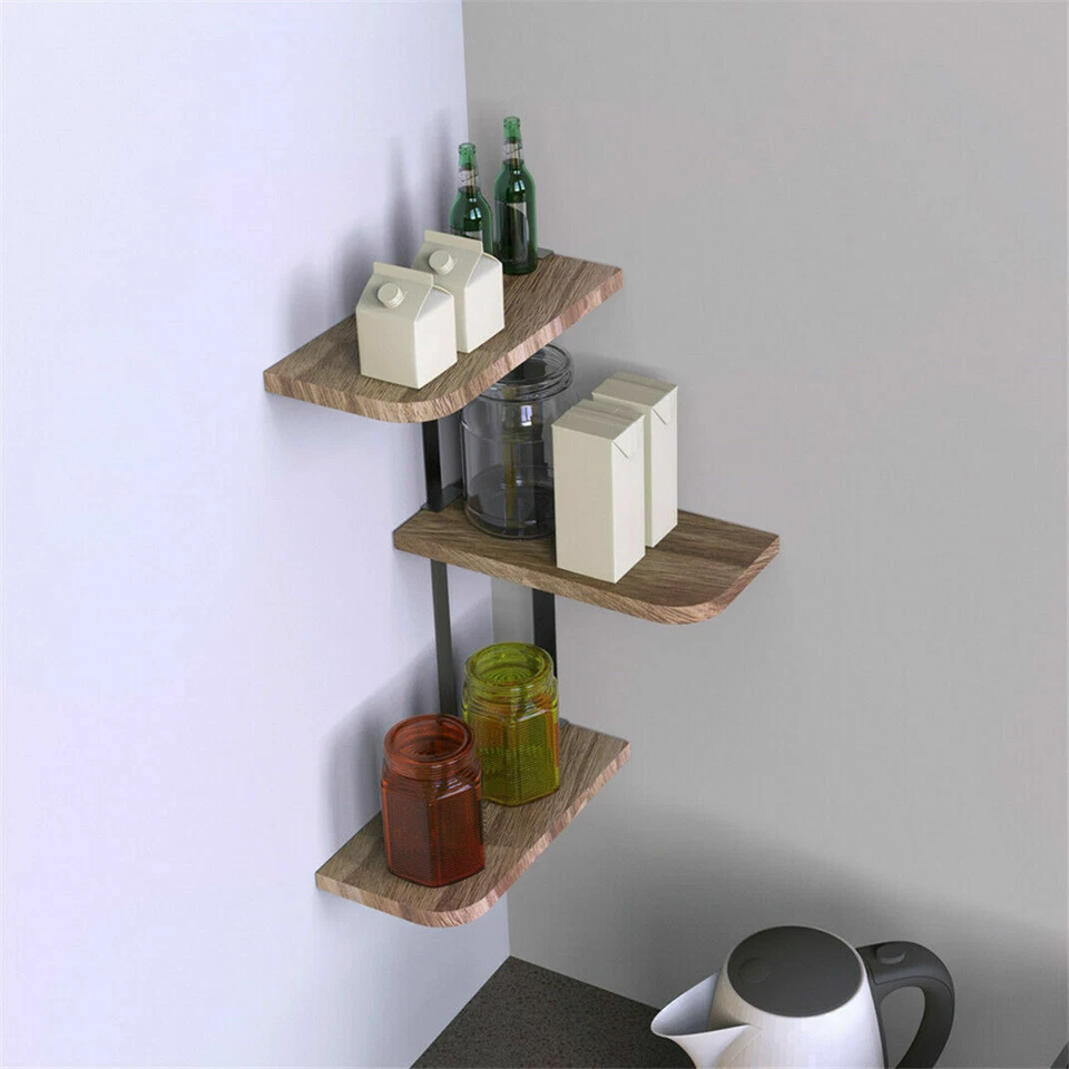 Eckregal Wandboard Holz Bücherregal Hängeregal Zickzack Schweberegal Küchenregal - Bild 4 von 4
