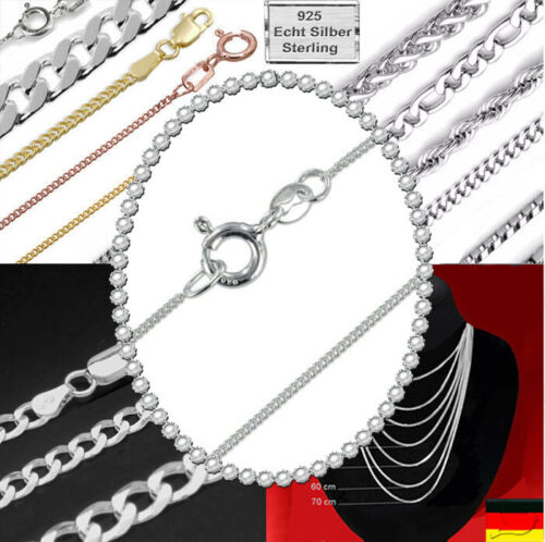 SILBERKETTE 1,1-5,2 mm, 36-70 cm Kette ECHT Silber 925 Schmuck Halskette Panzer - Bild 29 von 141
