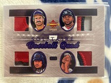 SOLITAIRE BASEBALL QUAD BOSTON RED SOX ORTIZ-BOGGS-RAMIREZ-MARTINEZ  1/1 PURPLE