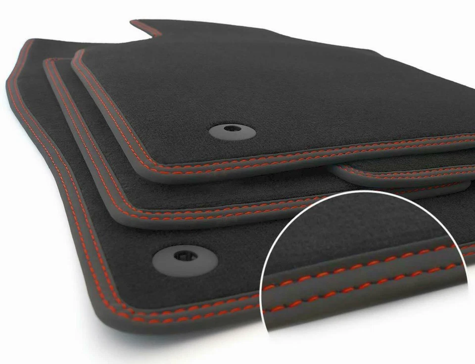 Tapis de sol rouge double couture neufs Audi Q5 SQ5 FY Premium Velours 850 gm... - Photo 1/1