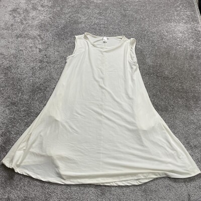 Honey and Lace Dress Womens XL White Solid Soft Stretch Flowy Pocket Loose  ALine | eBay