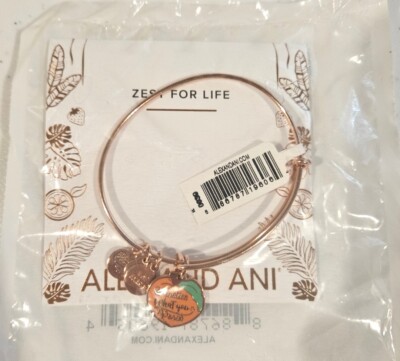 Alex And Ani Charm Bangle ''Practice What You Peach'' Color Rose Gold