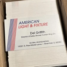 Del Griffith Business Card Replica (Planes Trains & Automobiles) John Hughes