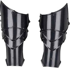 Bracers Arm Guard Medieval Blackened LARP Armour Set