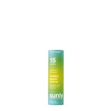 ATTITUDE Sunly Lip Balm Broad Spectrum SPF 15, Plastic-Free, Unscented, 0.3 oz