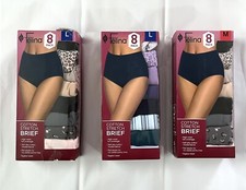 Felina Ladies' High Waist Cotton Stretch Brief 8-pack Size M or L  NEW IN BOX