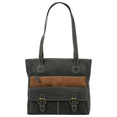 Ven Tomy Damen Leder Shopper Handtasche Schultertasche 4079