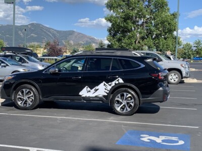 Rear Mountain Decal for Subaru Outback Premium Onyx Wilderness XT Sticker Door
