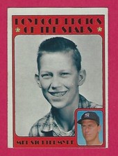 1972 Topps - Boyhood Photos of the Stars #492 Mel Stottlemyre - surface crease